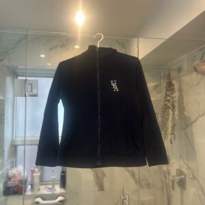 Navy Zip-Up fleece Sweater - Ursula Franklin Academy (UFA) uniform